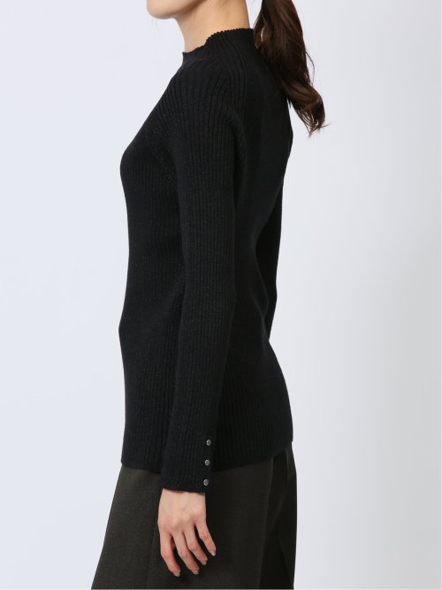 ラメリブニット ハイネックプルオーバー