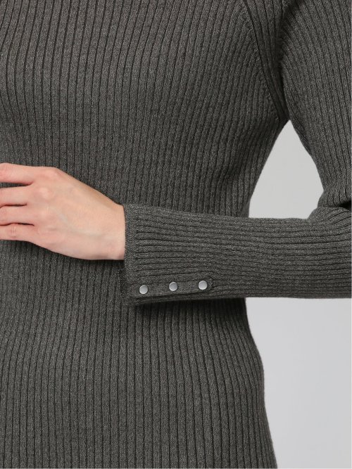 ラメリブニット ハイネックプルオーバー