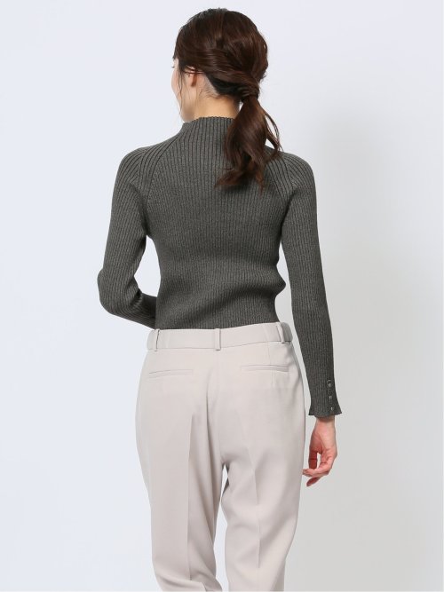 ラメリブニット ハイネックプルオーバー