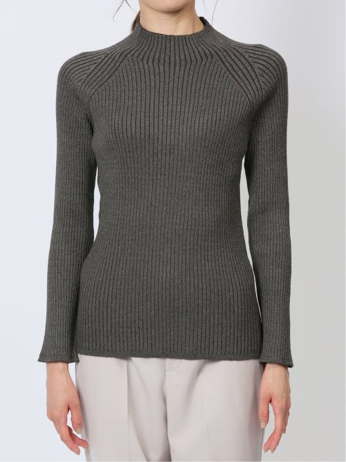 ラメリブニット ハイネックプルオーバー