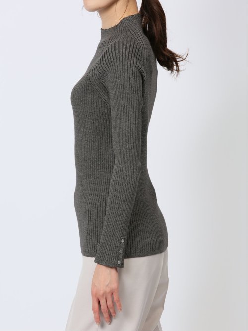 ラメリブニット ハイネックプルオーバー