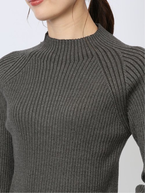 ラメリブニット ハイネックプルオーバー