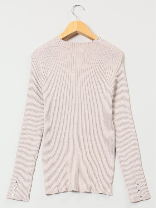 ラメリブニット ハイネックプルオーバー