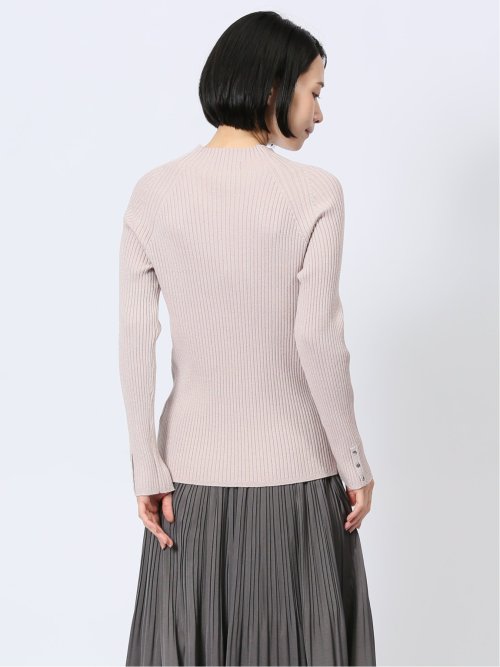 ラメリブニット ハイネックプルオーバー