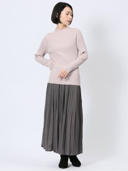 ラメリブニット ハイネックプルオーバー