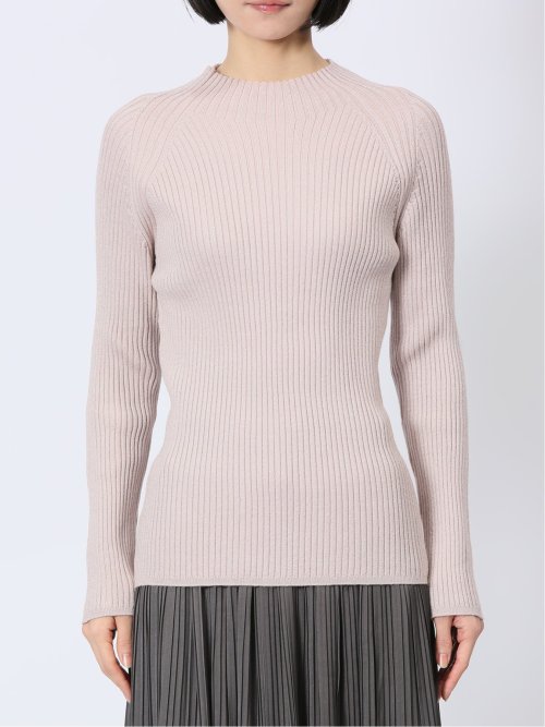 ラメリブニット ハイネックプルオーバー