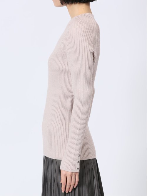 ラメリブニット ハイネックプルオーバー