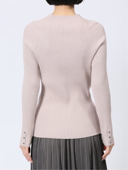 ラメリブニット ハイネックプルオーバー