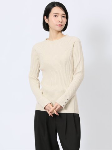 ラメリブニット ハイネックプルオーバー