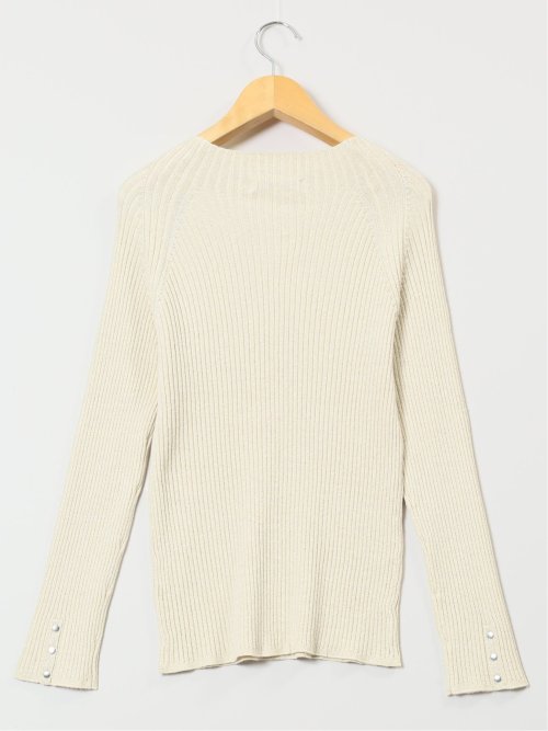 ラメリブニット ハイネックプルオーバー