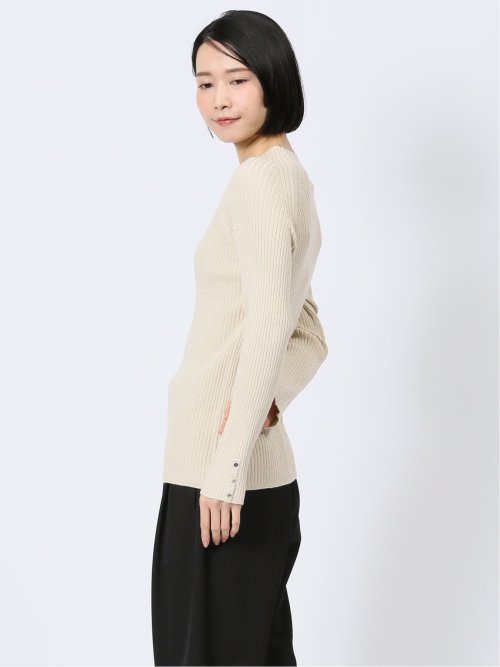 ラメリブニット ハイネックプルオーバー