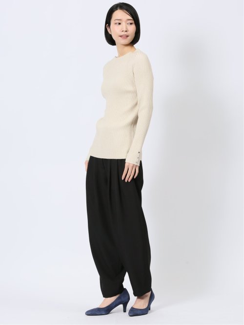 ラメリブニット ハイネックプルオーバー