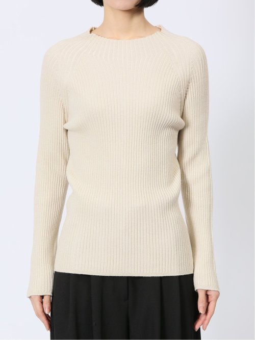ラメリブニット ハイネックプルオーバー