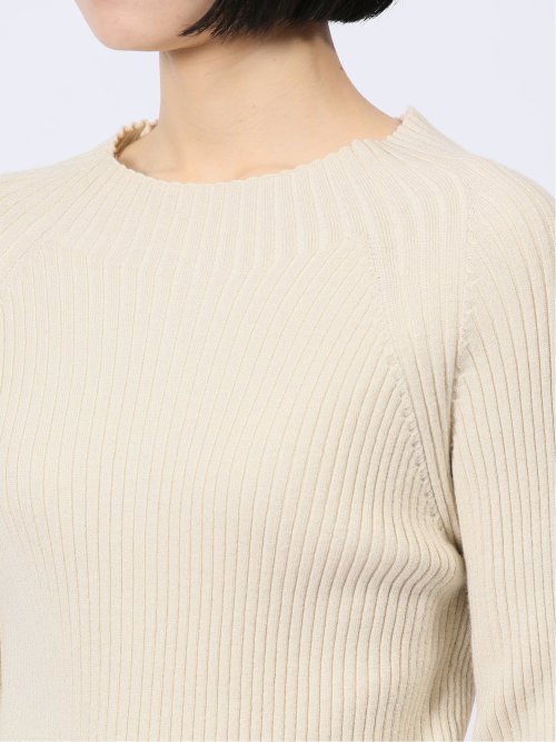 ラメリブニット ハイネックプルオーバー