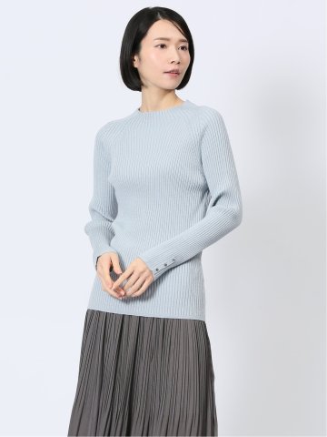 ラメリブニット ハイネックプルオーバー