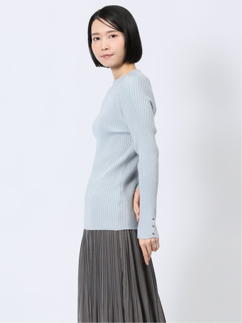 ラメリブニット ハイネックプルオーバー