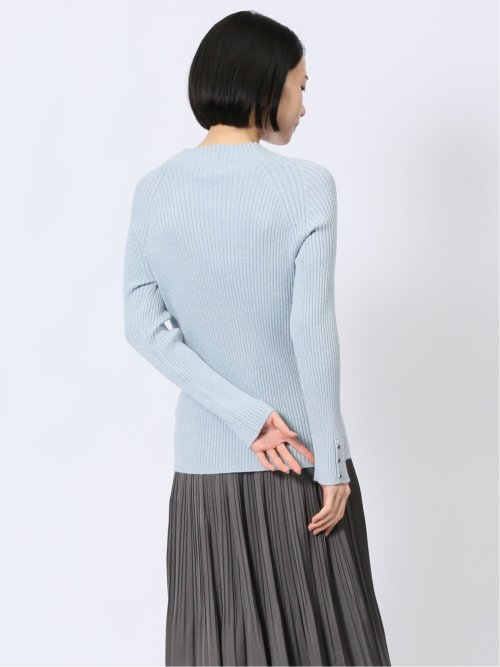 ラメリブニット ハイネックプルオーバー