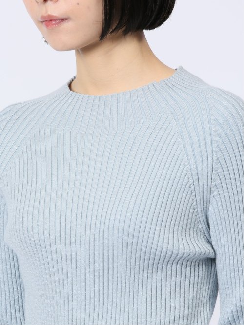 ラメリブニット ハイネックプルオーバー