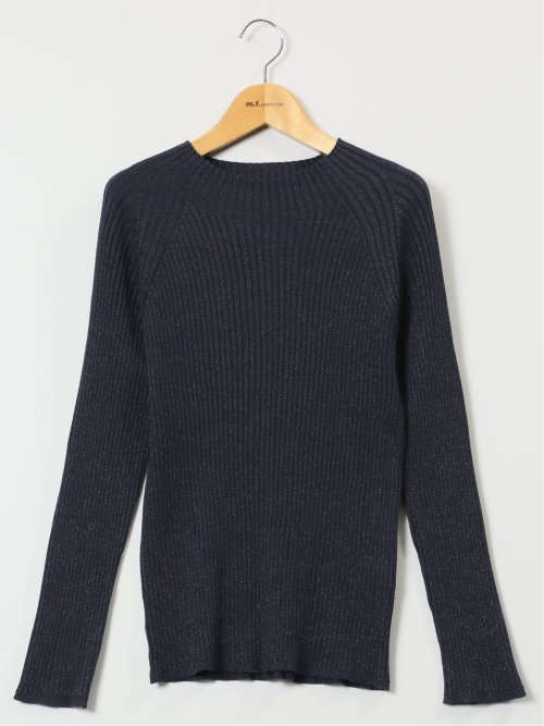 ラメリブニット ハイネックプルオーバー