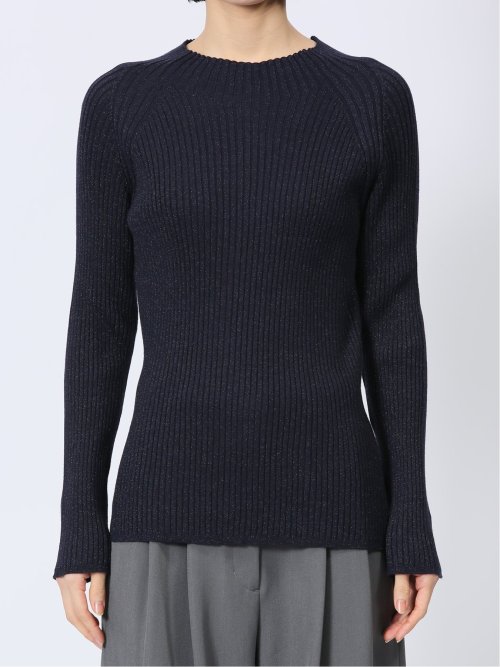 ラメリブニット ハイネックプルオーバー