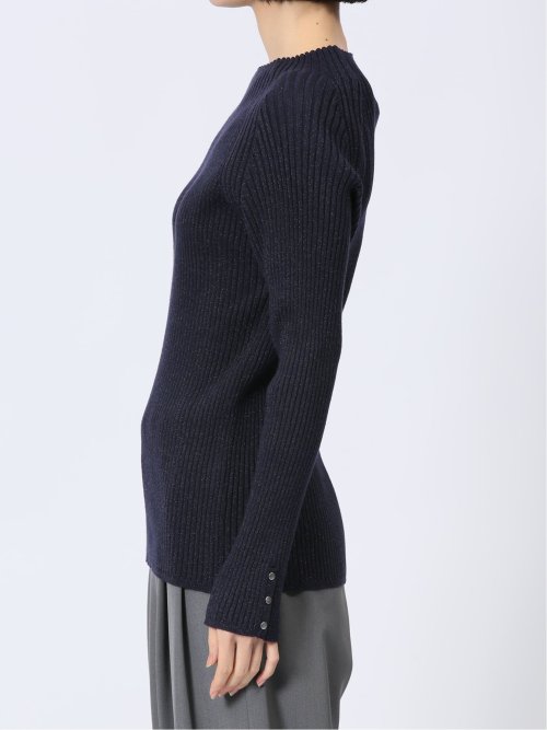 ラメリブニット ハイネックプルオーバー