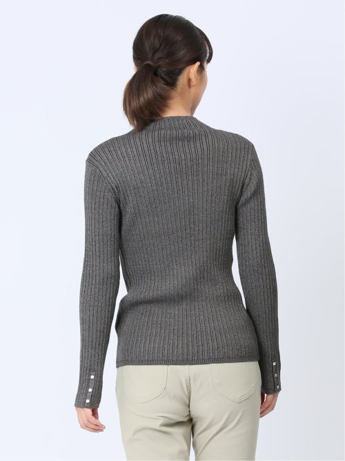 ラメリブニット ハイネックプルオーバー