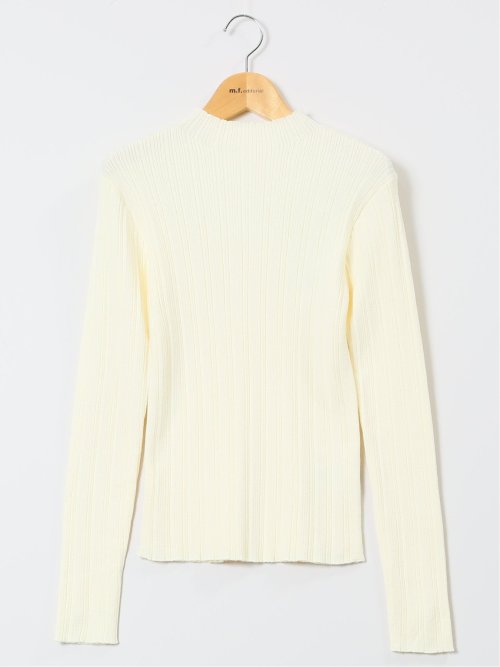 ハンチ/HUNCH やわもちヤーン ハイネック ランダムリブニット