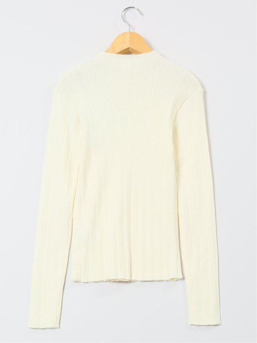 ハンチ/HUNCH やわもちヤーン ハイネック ランダムリブニット