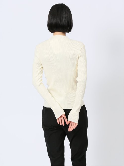 ハンチ/HUNCH やわもちヤーン ハイネック ランダムリブニット