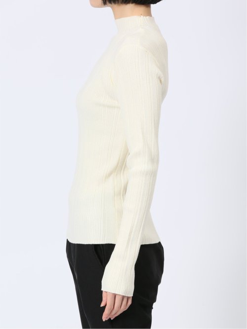 ハンチ/HUNCH やわもちヤーン ハイネック ランダムリブニット