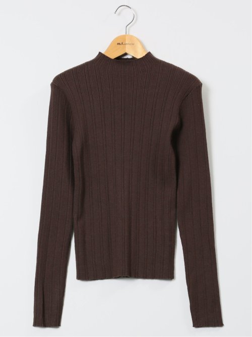 ハンチ/HUNCH やわもちヤーン ハイネック ランダムリブニット