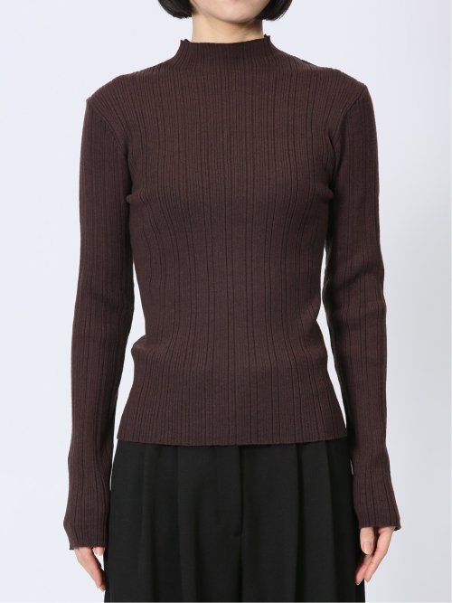 ハンチ/HUNCH やわもちヤーン ハイネック ランダムリブニット