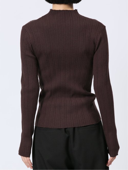 ハンチ/HUNCH やわもちヤーン ハイネック ランダムリブニット