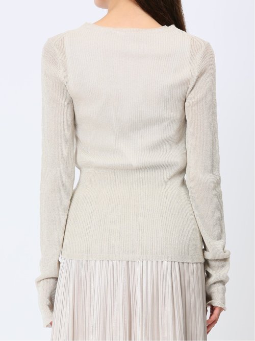 ハンチ/HUNCH ラメシアー ハイネックリブニット