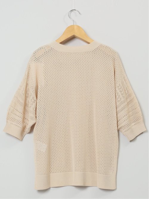 ハンチ/HUNCH 麻タッチ クロシェ風ニット