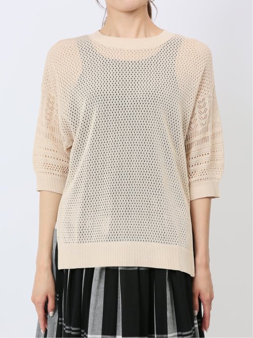 ハンチ/HUNCH 麻タッチ クロシェ風ニット