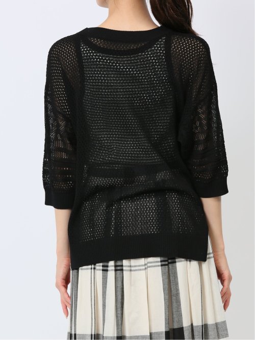 ハンチ/HUNCH 麻タッチ クロシェ風ニット