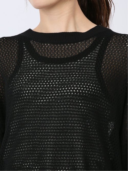 ハンチ/HUNCH 麻タッチ クロシェ風ニット