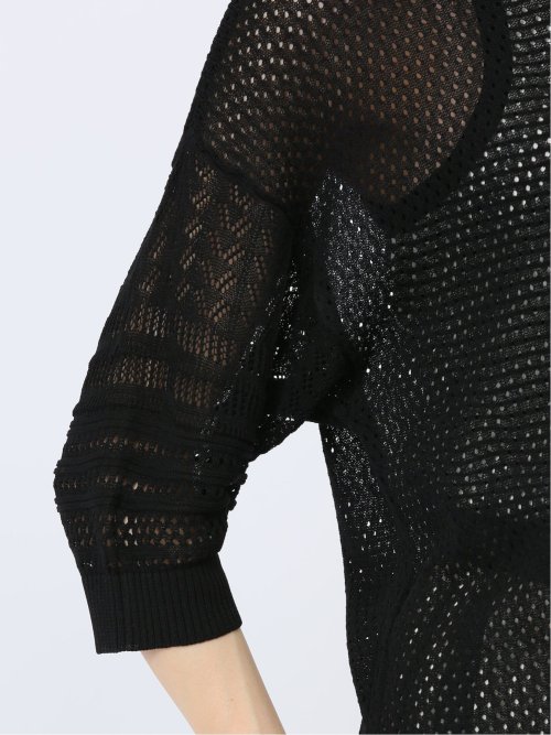 ハンチ/HUNCH 麻タッチ クロシェ風ニット