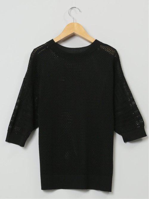 ハンチ/HUNCH 麻タッチ クロシェ風ニット