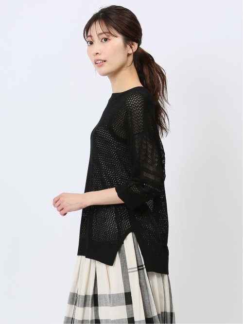 ハンチ/HUNCH 麻タッチ クロシェ風ニット