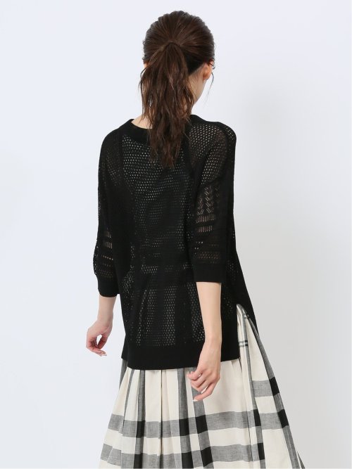 ハンチ/HUNCH 麻タッチ クロシェ風ニット