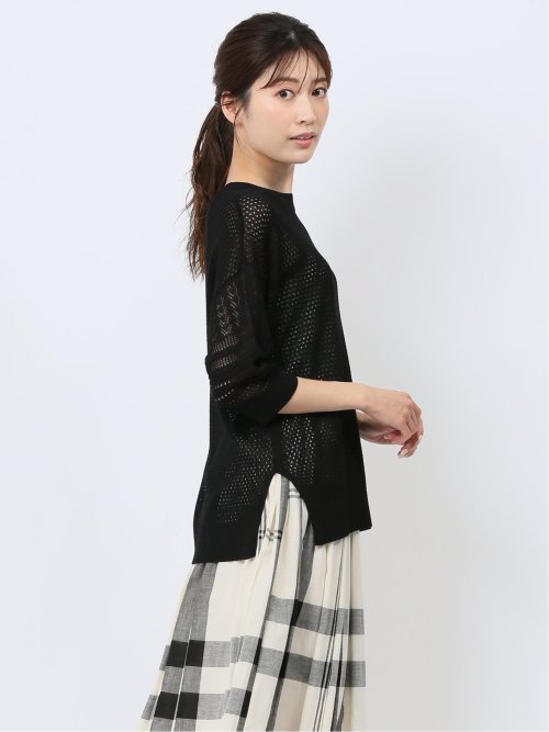 ハンチ/HUNCH 麻タッチ クロシェ風ニット