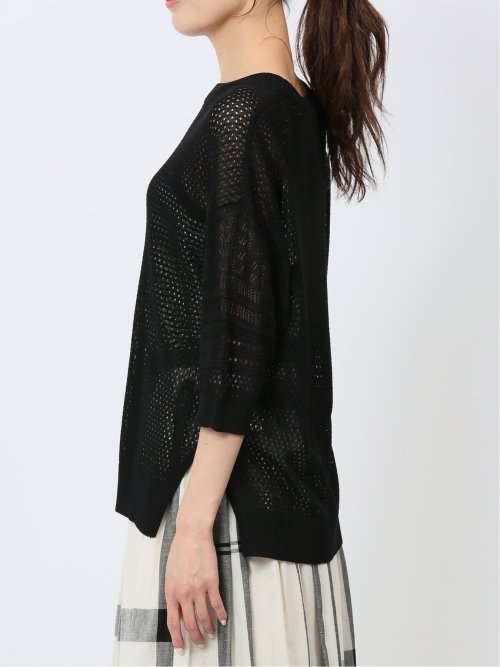 ハンチ/HUNCH 麻タッチ クロシェ風ニット