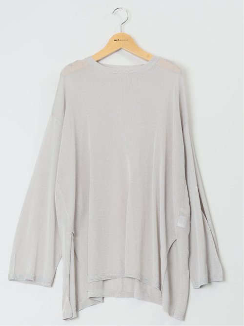 ハンチ/HUNCH 無地 オーバーサイズ シアーニット