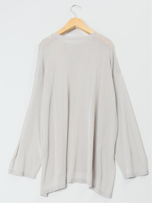 ハンチ/HUNCH 無地 オーバーサイズ シアーニット