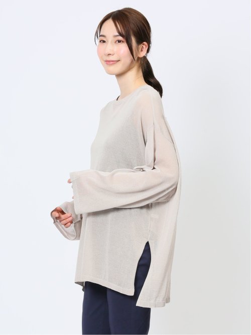 ハンチ/HUNCH 無地 オーバーサイズ シアーニット