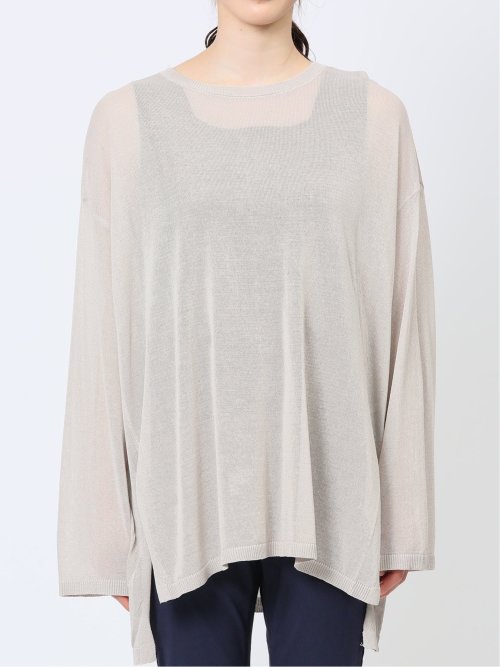 ハンチ/HUNCH 無地 オーバーサイズ シアーニット