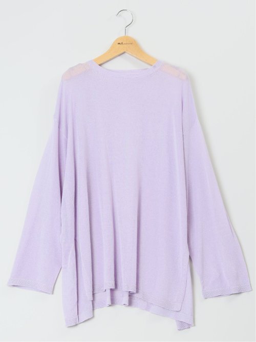 ハンチ/HUNCH 無地 オーバーサイズ シアーニット