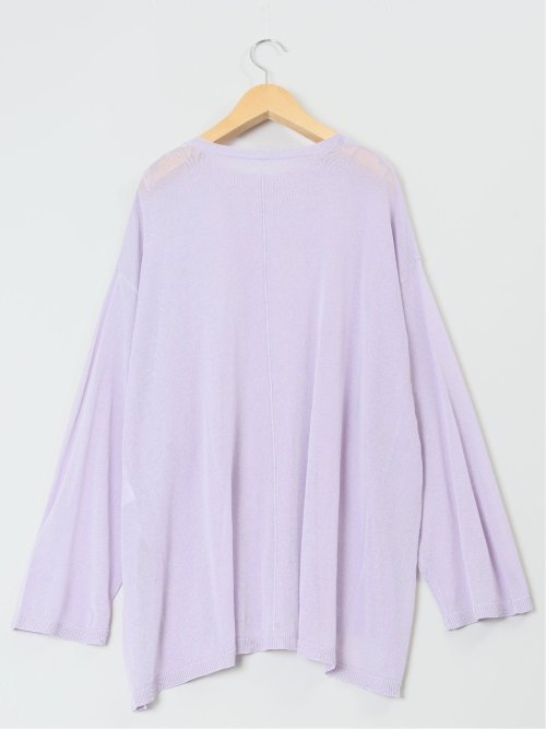 ハンチ/HUNCH 無地 オーバーサイズ シアーニット